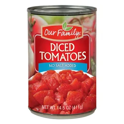 Our Family No Salt Added Diced Tomatoes