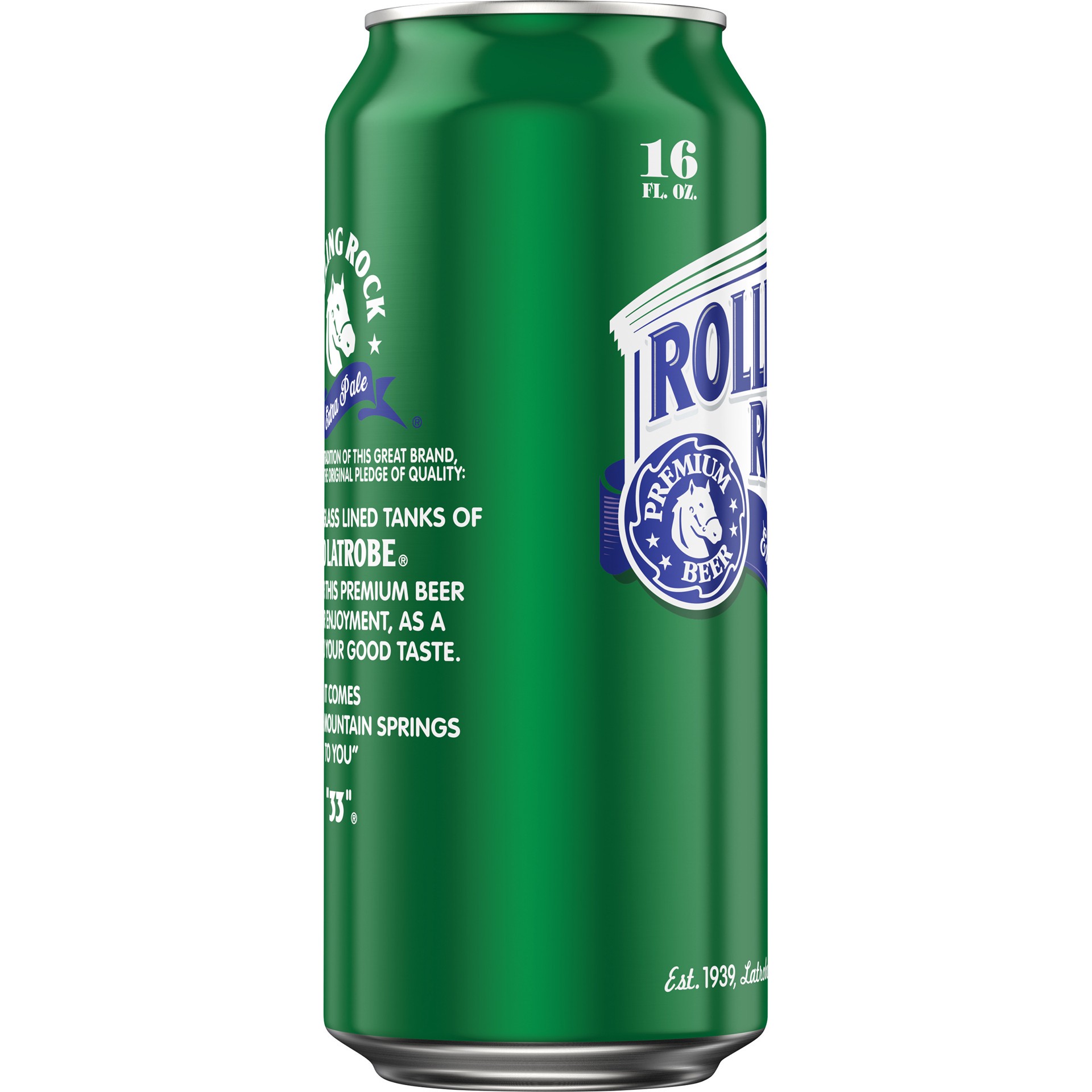 slide 4 of 5, Rolling Rock Extra Pale Beer, 6 Pack 16 fl. oz. Cans, 4.4% ABV, 6 ct; 16 oz