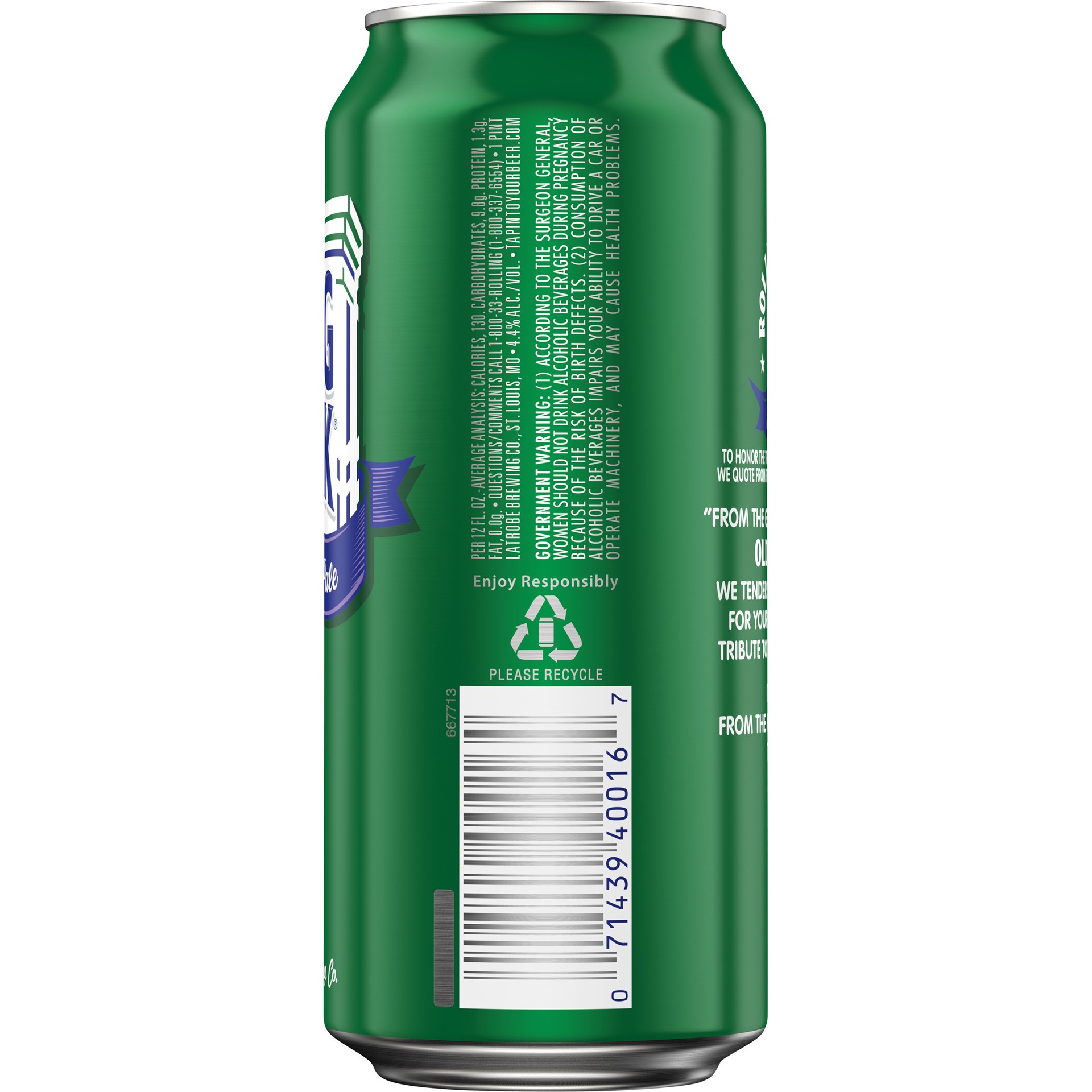 slide 1 of 5, Rolling Rock Extra Pale Beer, 6 Pack 16 fl. oz. Cans, 4.4% ABV, 6 ct; 16 oz