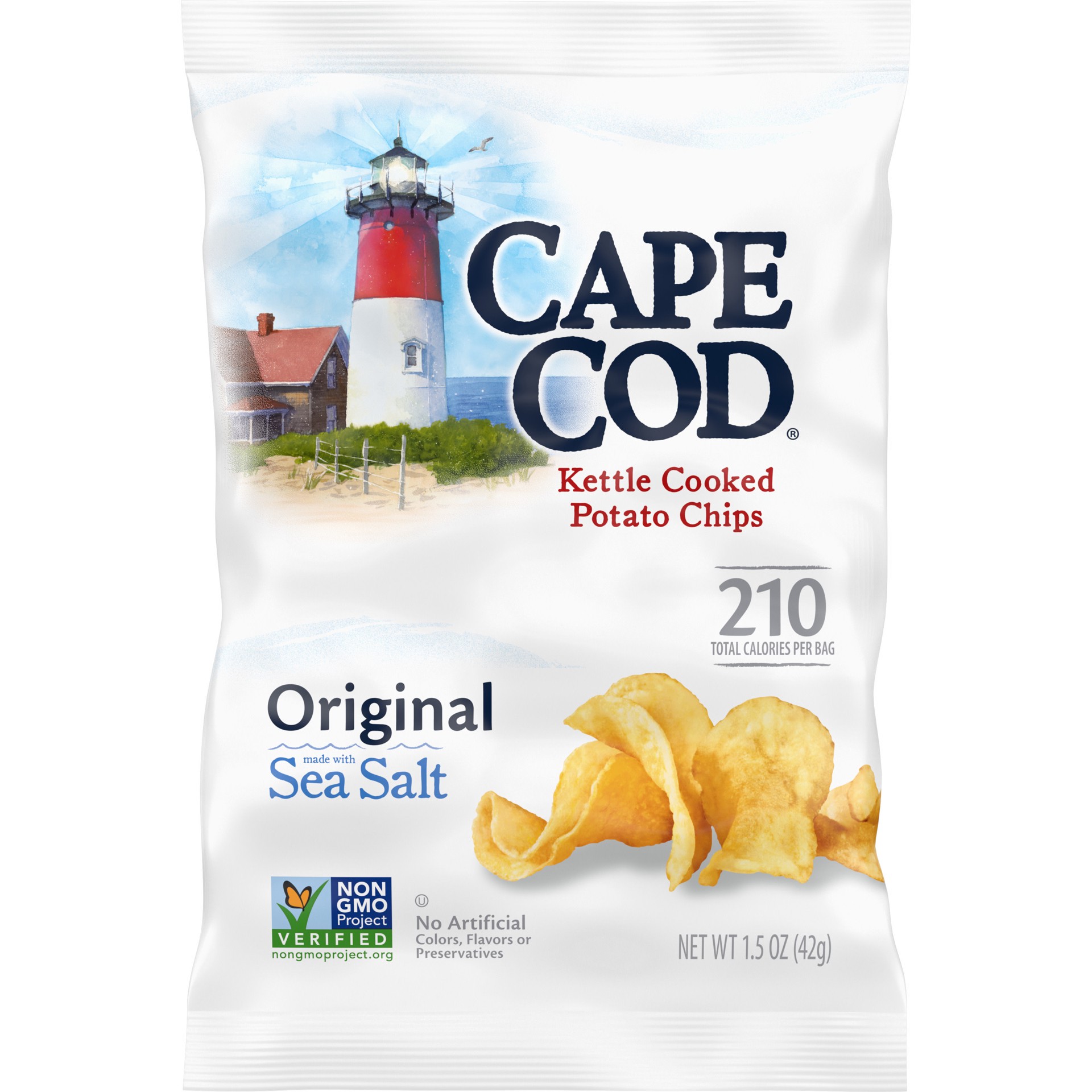 slide 1 of 5, Cape Cod Potato Chips, Original Kettle Cooked Chips, Snack Bags 1.5 Oz, 1.5 oz