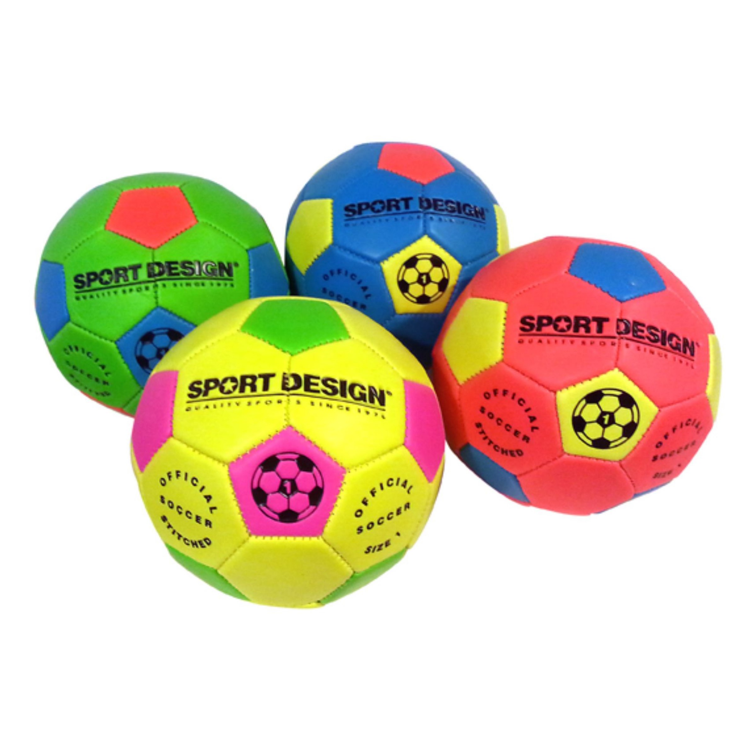 slide 2 of 3, SD Mini Neon/Black Sports Balls Asrt, 1 ct