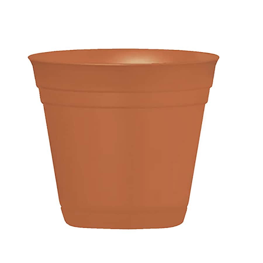 slide 1 of 5, Garden Treasures Round 20.0-in W x 20.0-in L Orange Resin Indoor/Outdoor Planter, 1 ct