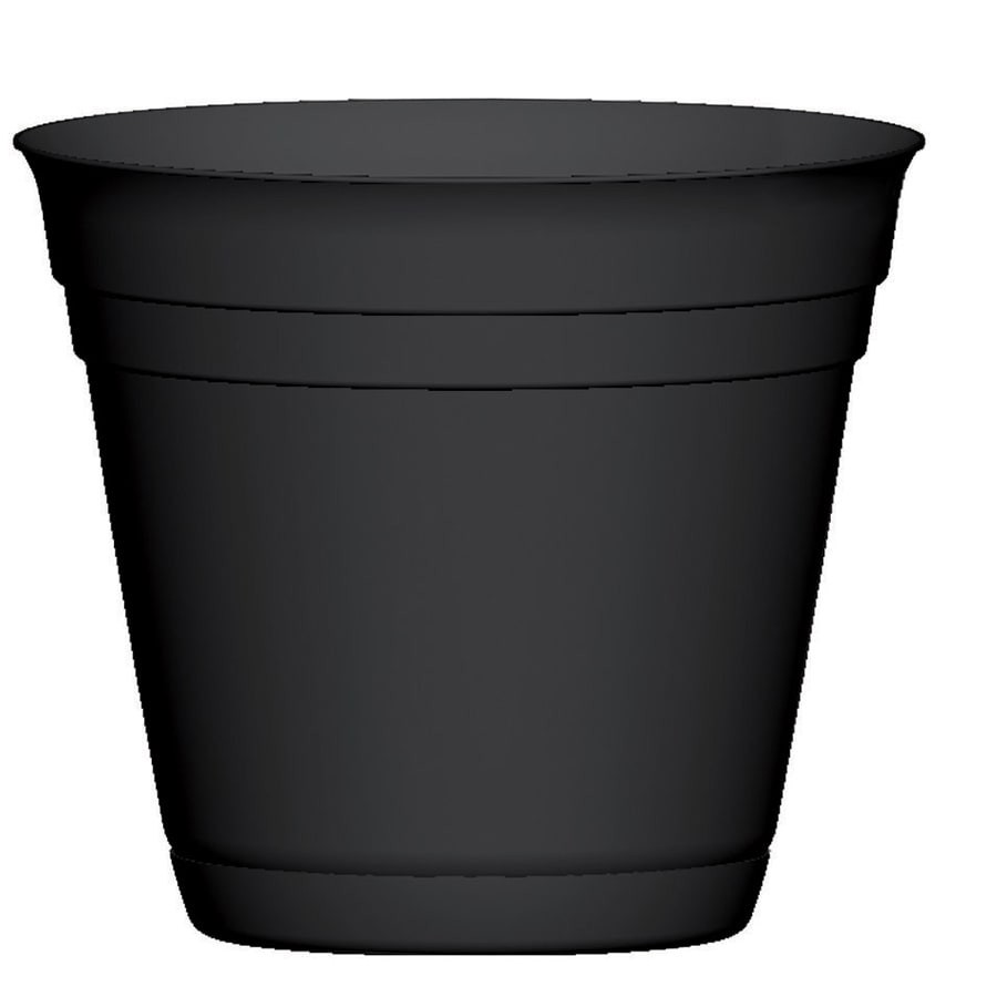 slide 1 of 1, Garden Treasures 20-in W x 16.75-in H Black Resin Transitional Indoor/Outdoor Planter, 1 ct