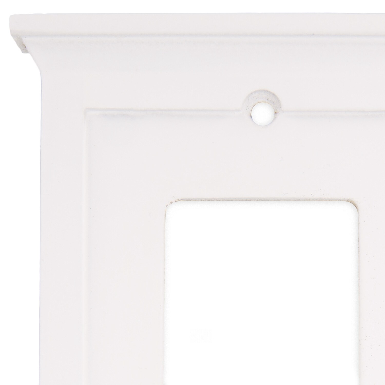 slide 2 of 3, allen + roth 1 -Gang White Wood Indoor Decorator Wall Plate, 1 ct