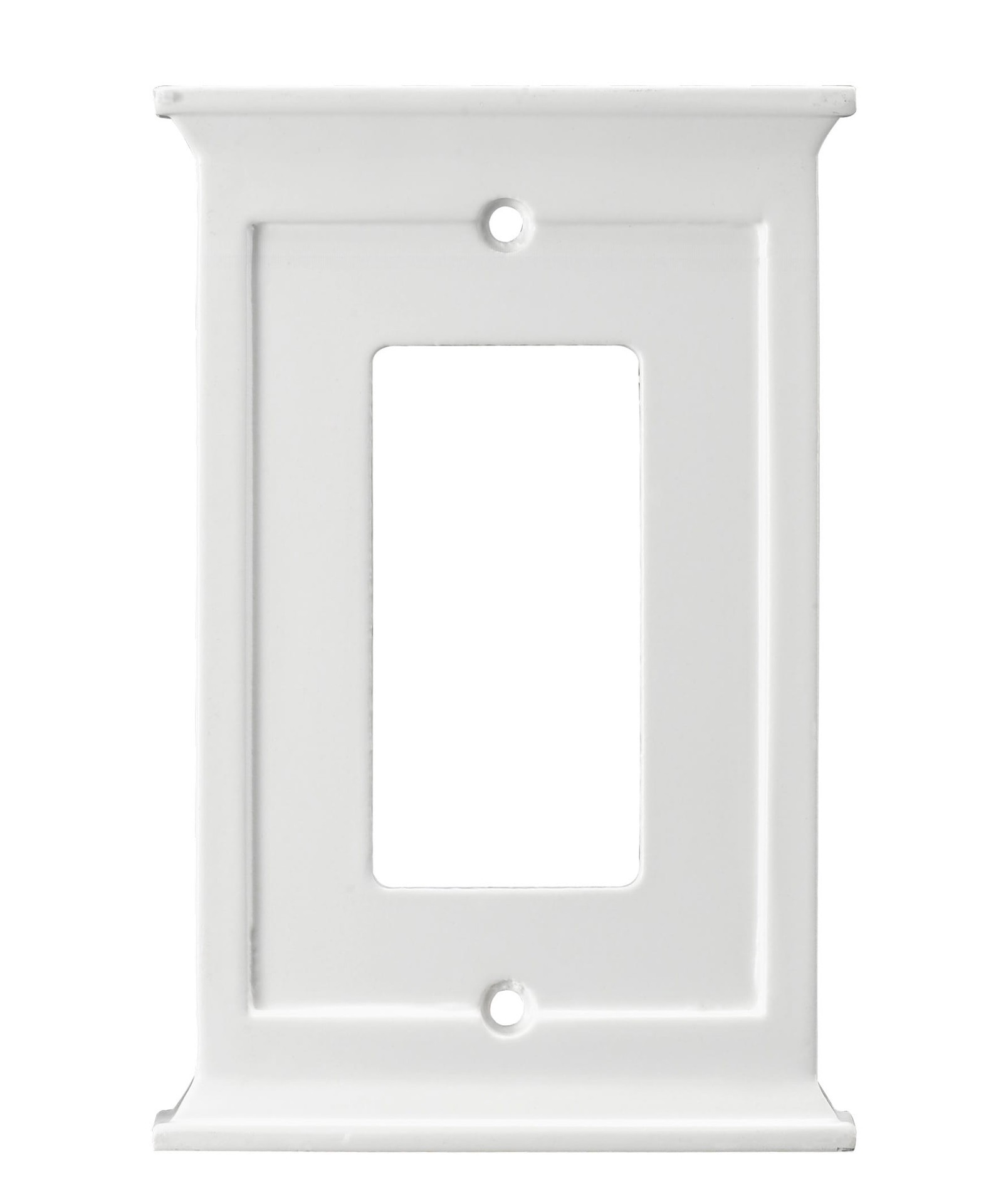 slide 1 of 3, allen + roth 1 -Gang White Wood Indoor Decorator Wall Plate, 1 ct