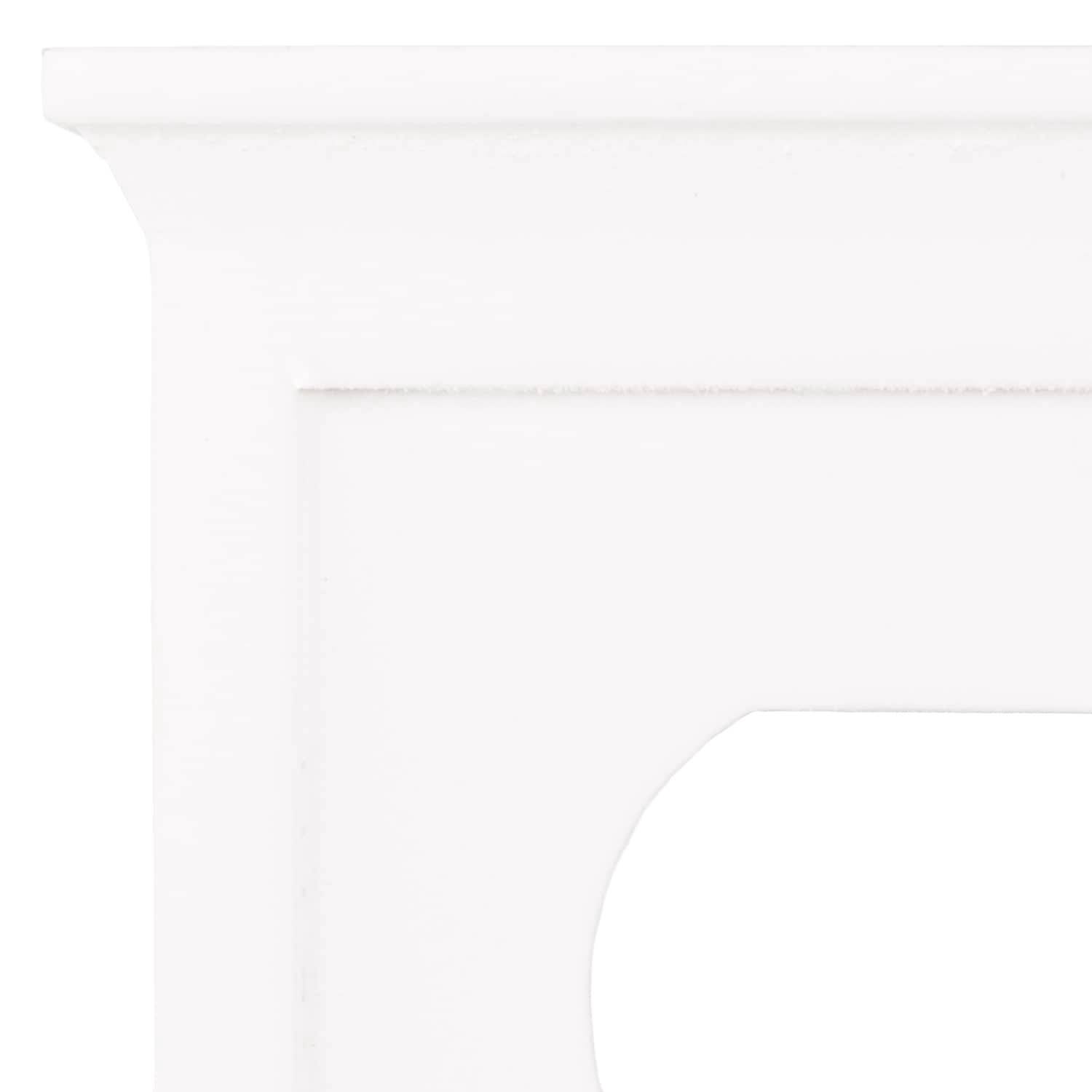 slide 2 of 3, allen + roth 1 -Gang White Wood Indoor Round Wall Plate, 1 ct