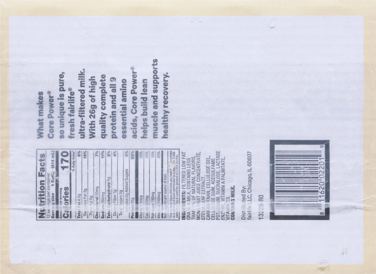 slide 2 of 9, Core Power Vanilla - 12 ct; 14 oz, 12 ct; 14 oz