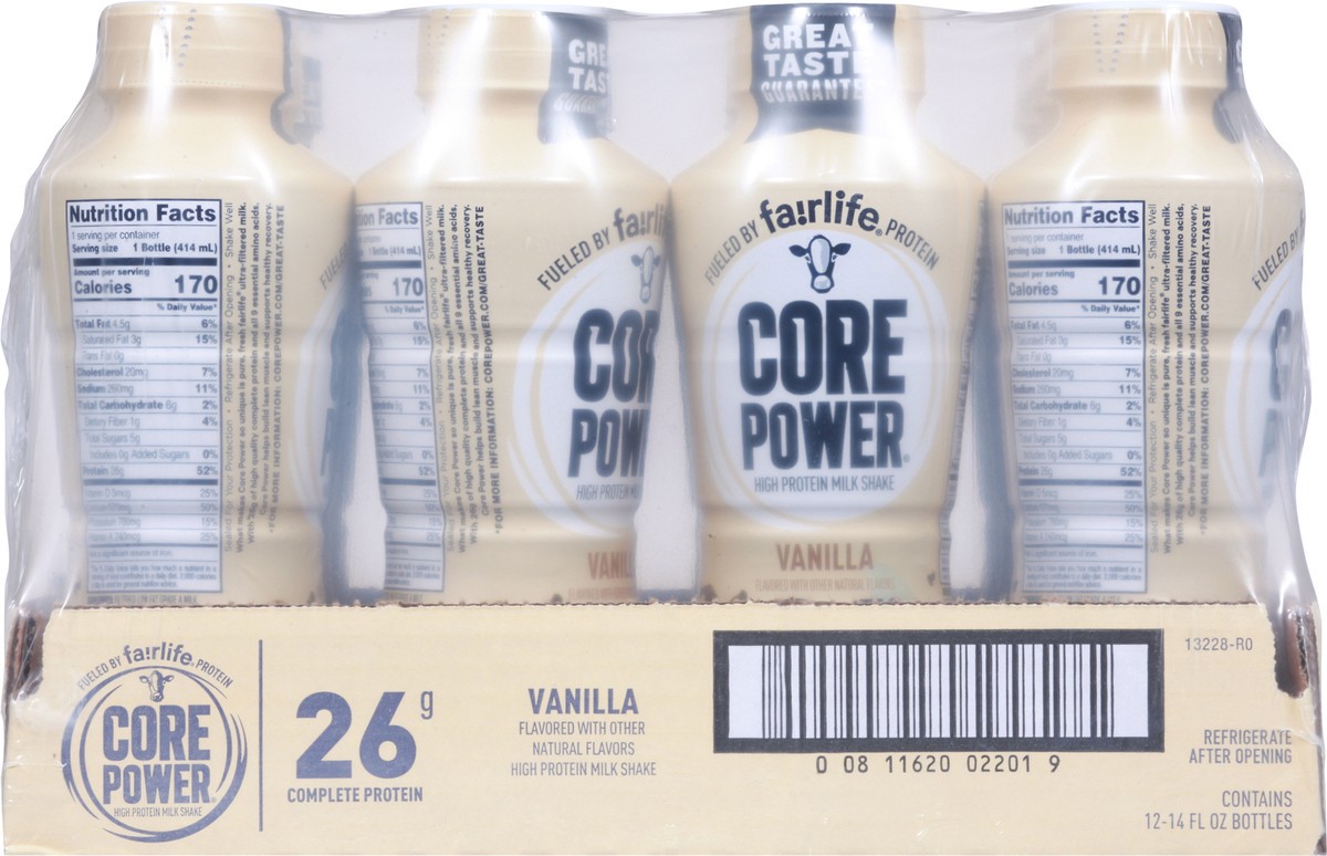 slide 5 of 9, Core Power Vanilla - 12 ct; 14 oz, 12 ct; 14 oz