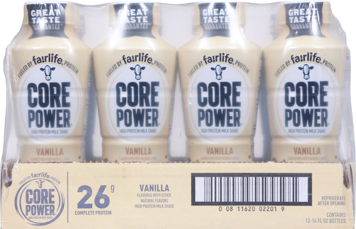 slide 3 of 9, Core Power Vanilla - 12 ct; 14 oz, 12 ct; 14 oz