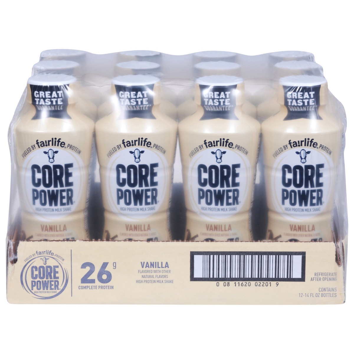 slide 1 of 9, Core Power Vanilla - 12 ct; 14 oz, 12 ct; 14 oz
