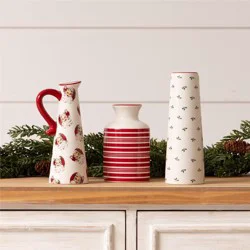 Hy-Vee Ceramic Santa Bud Vases