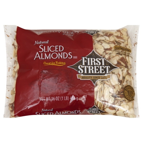 slide 1 of 1, First Street Sliced Almonds, 1 lb