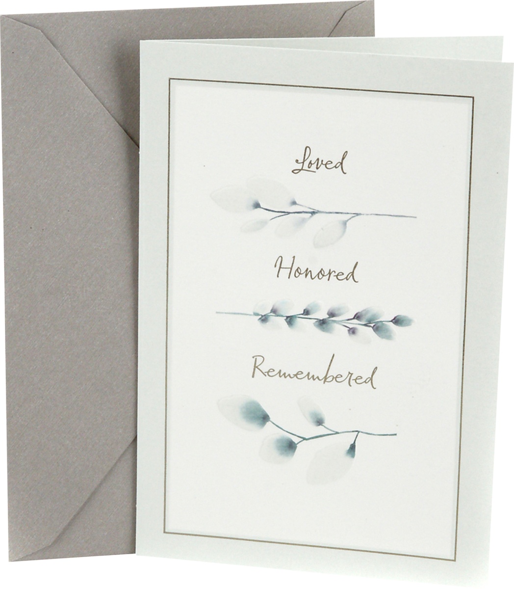 slide 2 of 4, Hallmark Loved, Honored, Remembered Sympathy Card, #18, 1 ct