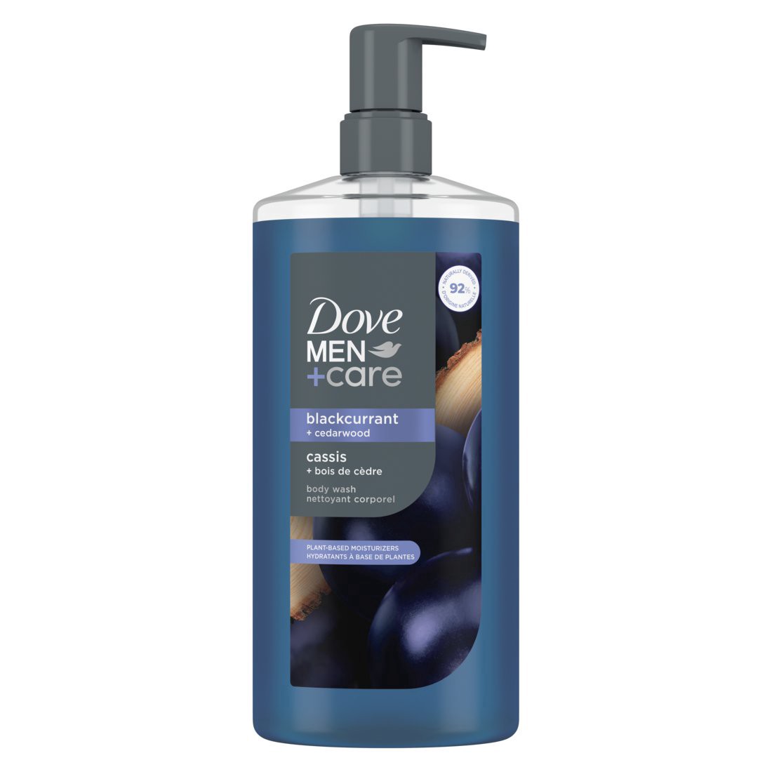 slide 1 of 1, Dove Men+Care Blackcurrant + Cedarwood Body Wash 26 fl oz, 26 oz