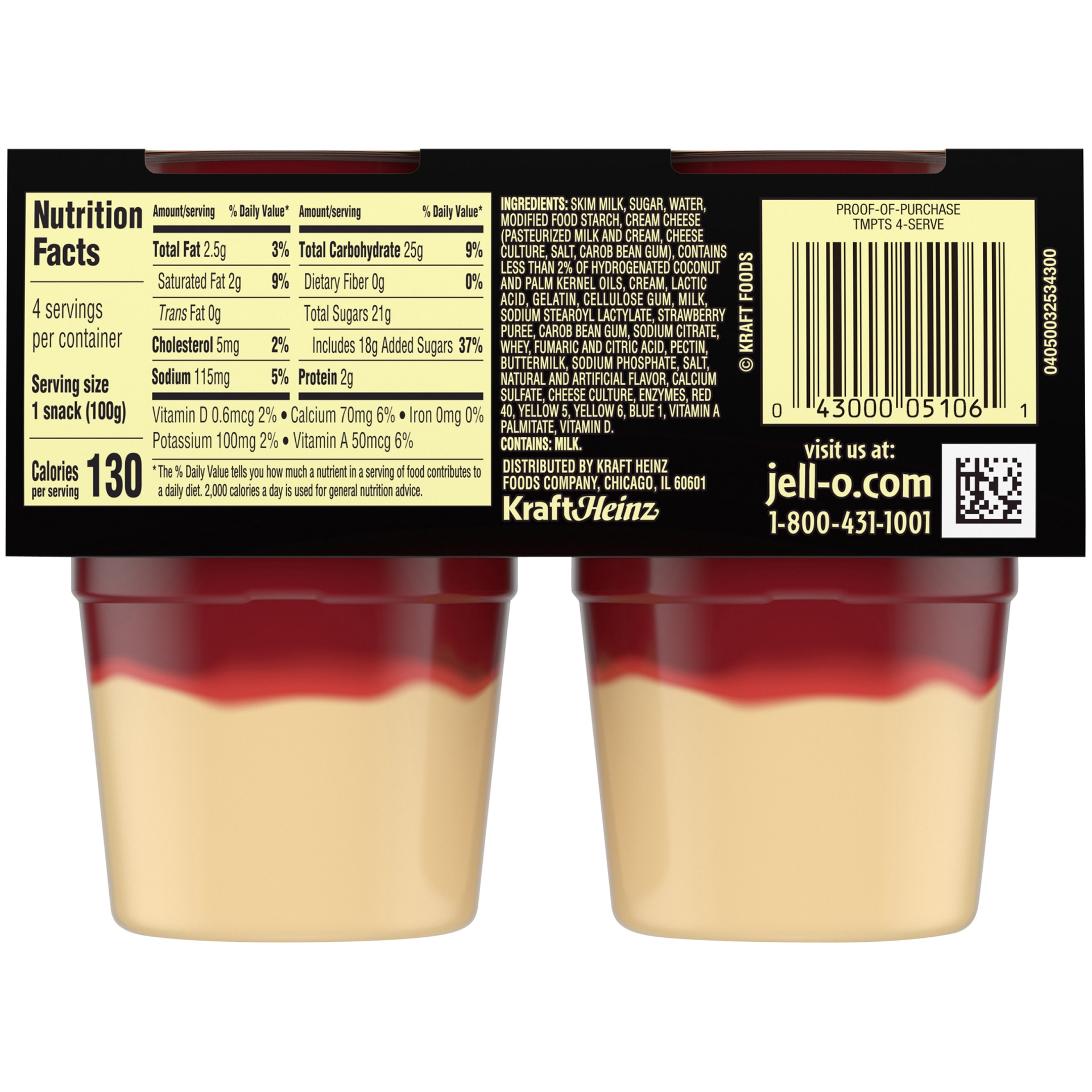 slide 2 of 7, Jell-O Temptations Strawberry Ready-to-Eat Cheesecake Snacks Cups, 14.1 oz