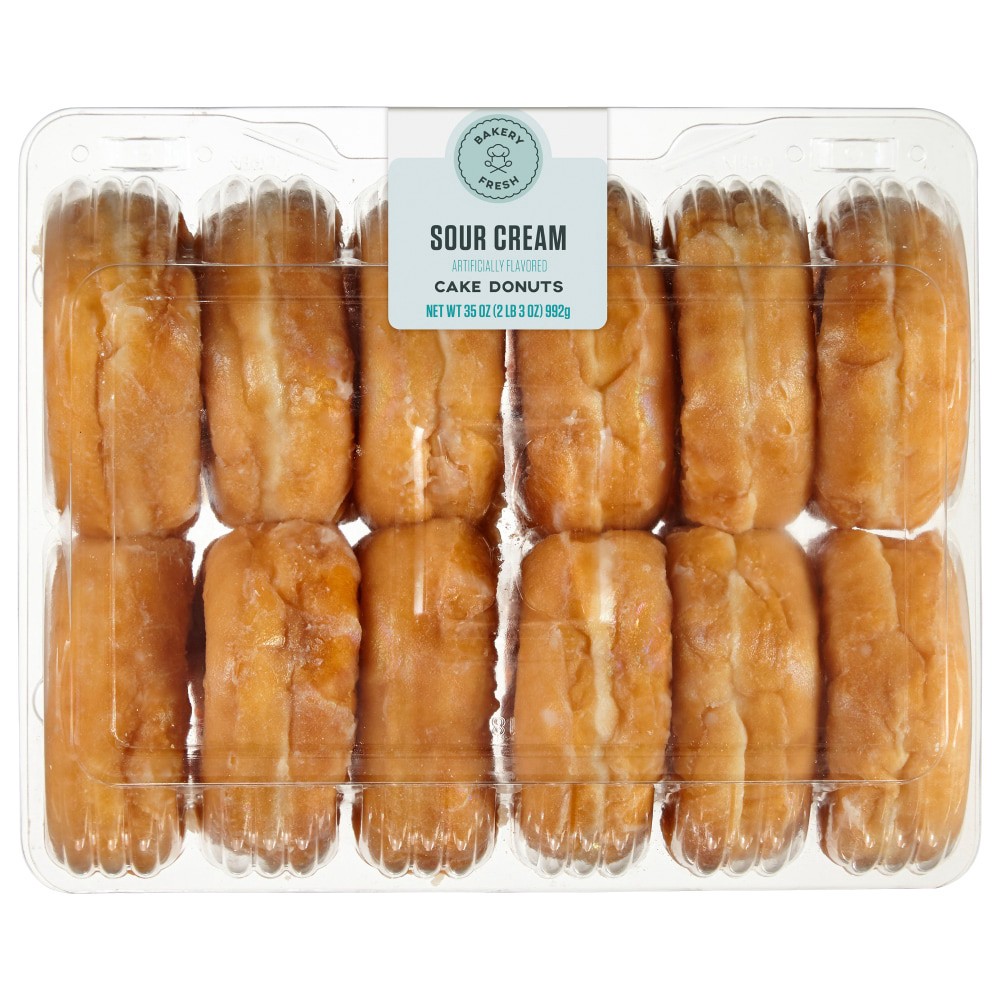 slide 1 of 1, Bakery Fresh Goodness Sour Cream Donuts, 12 ct
