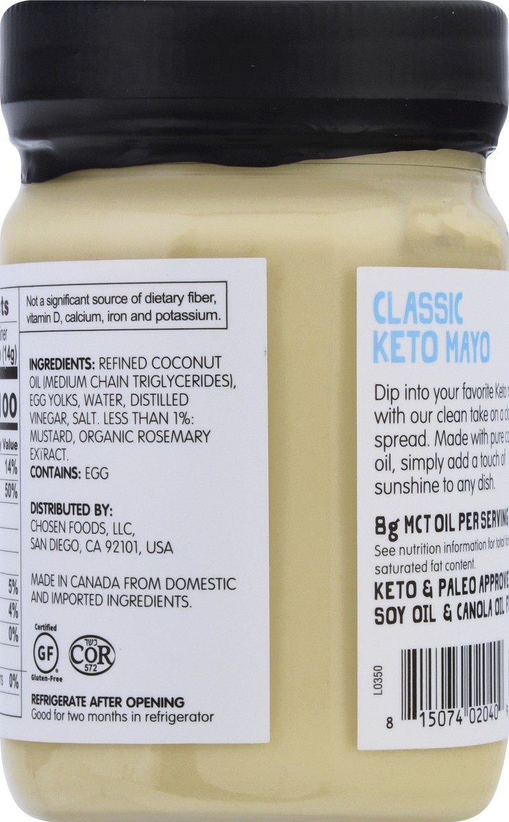 slide 5 of 13, Chosen Foods Coconut Oil Mayo, 12 fl oz