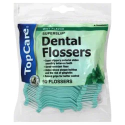TopCare Mint Flavor Superslip Dental Flossers