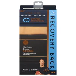 Copper Compression Pro+ Unisex Recovery Back Brace L/XL 1 ea