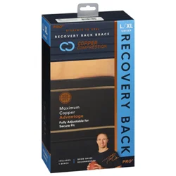 Copper Compression Pro+ Unisex Recovery Back Brace L/XL 1 ea