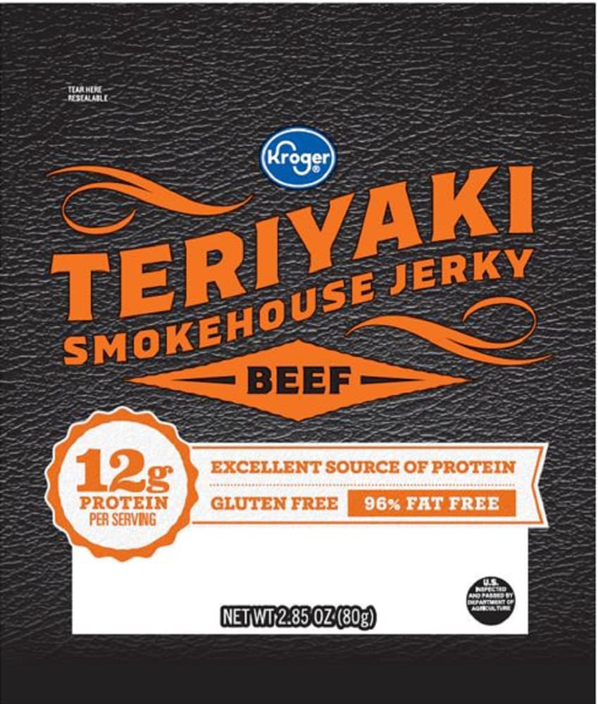 slide 2 of 2, Kroger Teriyaki Beef Jerky, 2.85 oz