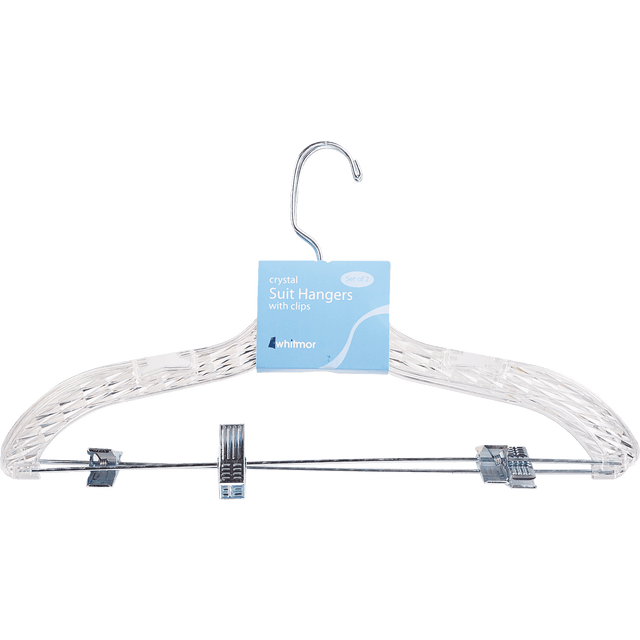 slide 1 of 1, Suite Hangers With Clips S/2, 1 ct