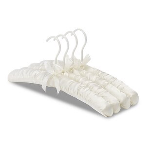 slide 1 of 1, Satin Padded Hangers S/4, 4 ct