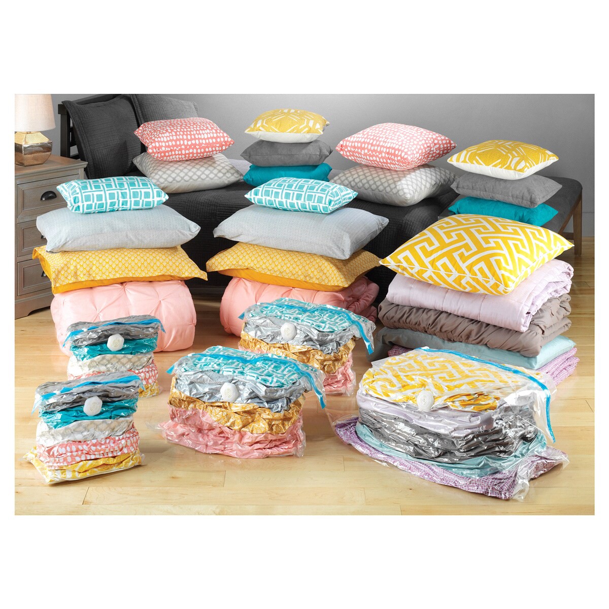 slide 2 of 2, Whitmor Clear Spacemaker Vacuum Cubes, 5 ct