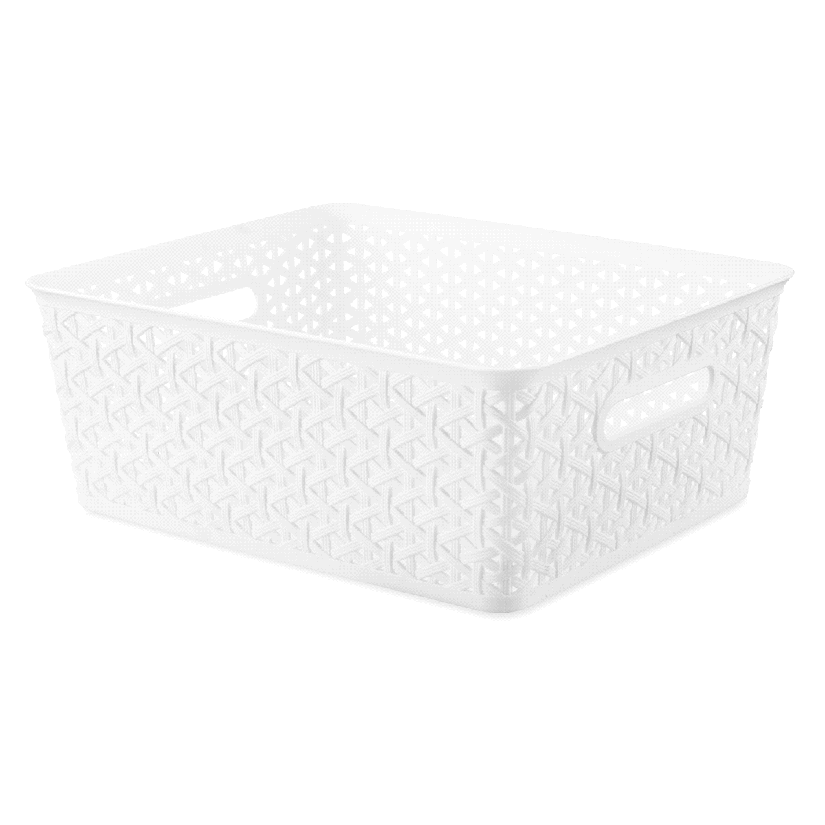 slide 1 of 1, Whitmor Resin Form Tote - Medium White, 1 ct