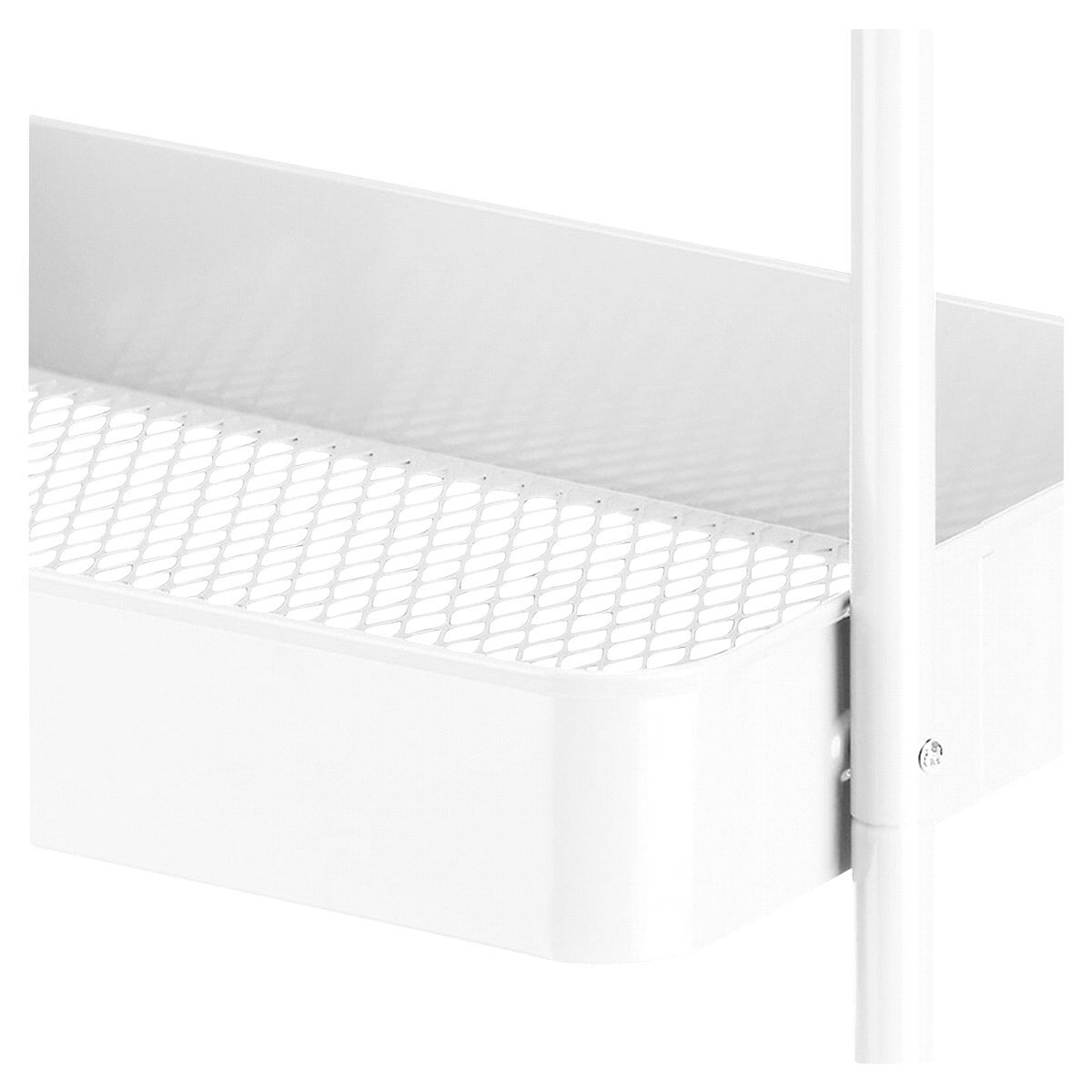 slide 2 of 3, Whitmor 3-Tier Metal Cart - White, 1 ct