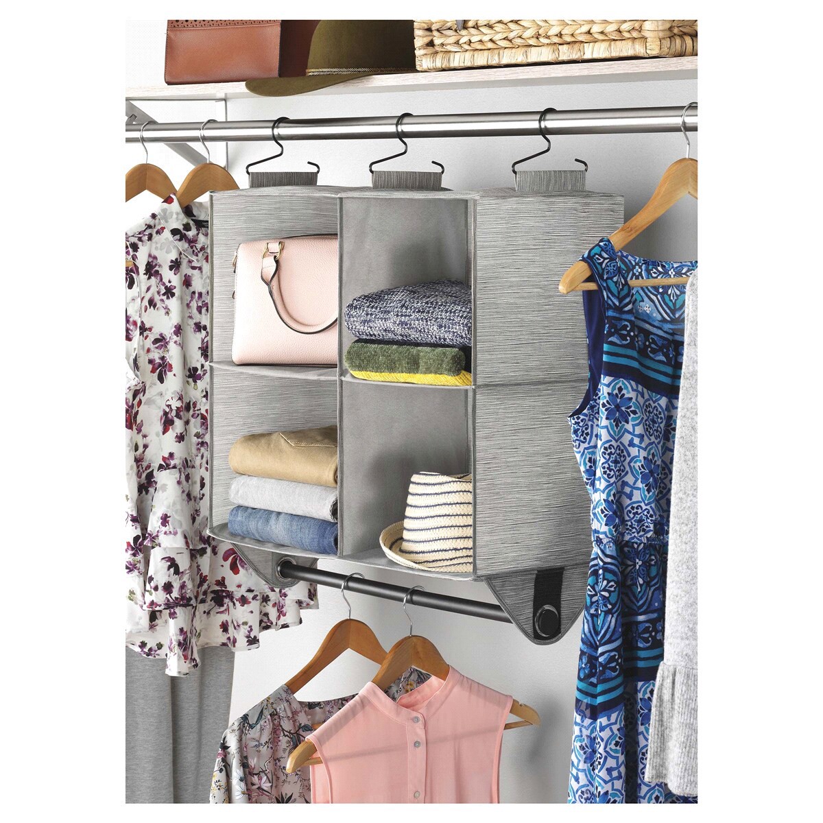 slide 2 of 4, Whitmor 4-Section Closet Organizer 1 ea, 1 ct