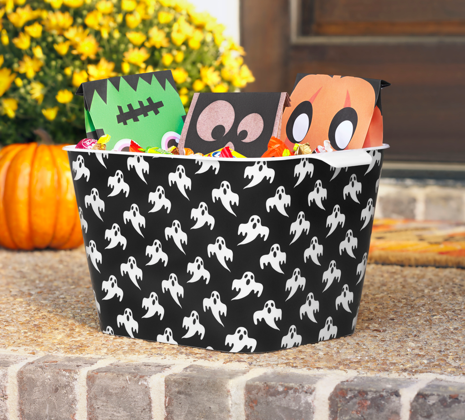 slide 2 of 3, Whitmor Graphic Ghosts Small Tote 1 ea, 1 ea