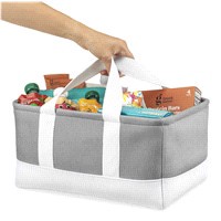 slide 3 of 21, Whitmor Eva Tote with Canvas Long Handles, Alloy, 1 ct