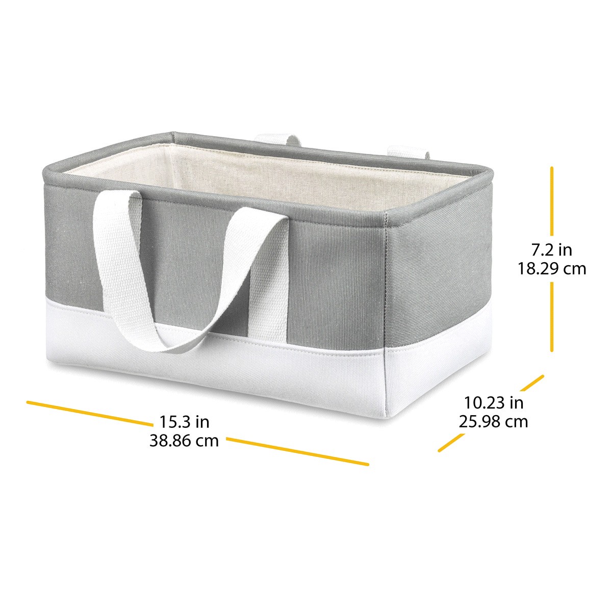 slide 13 of 21, Whitmor Eva Tote with Canvas Long Handles, Alloy, 1 ct