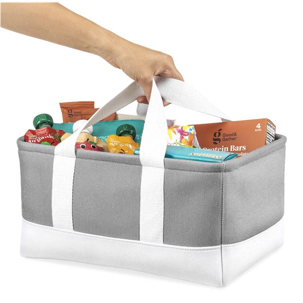 slide 4 of 21, Whitmor Eva Tote with Canvas Long Handles, Alloy, 1 ct