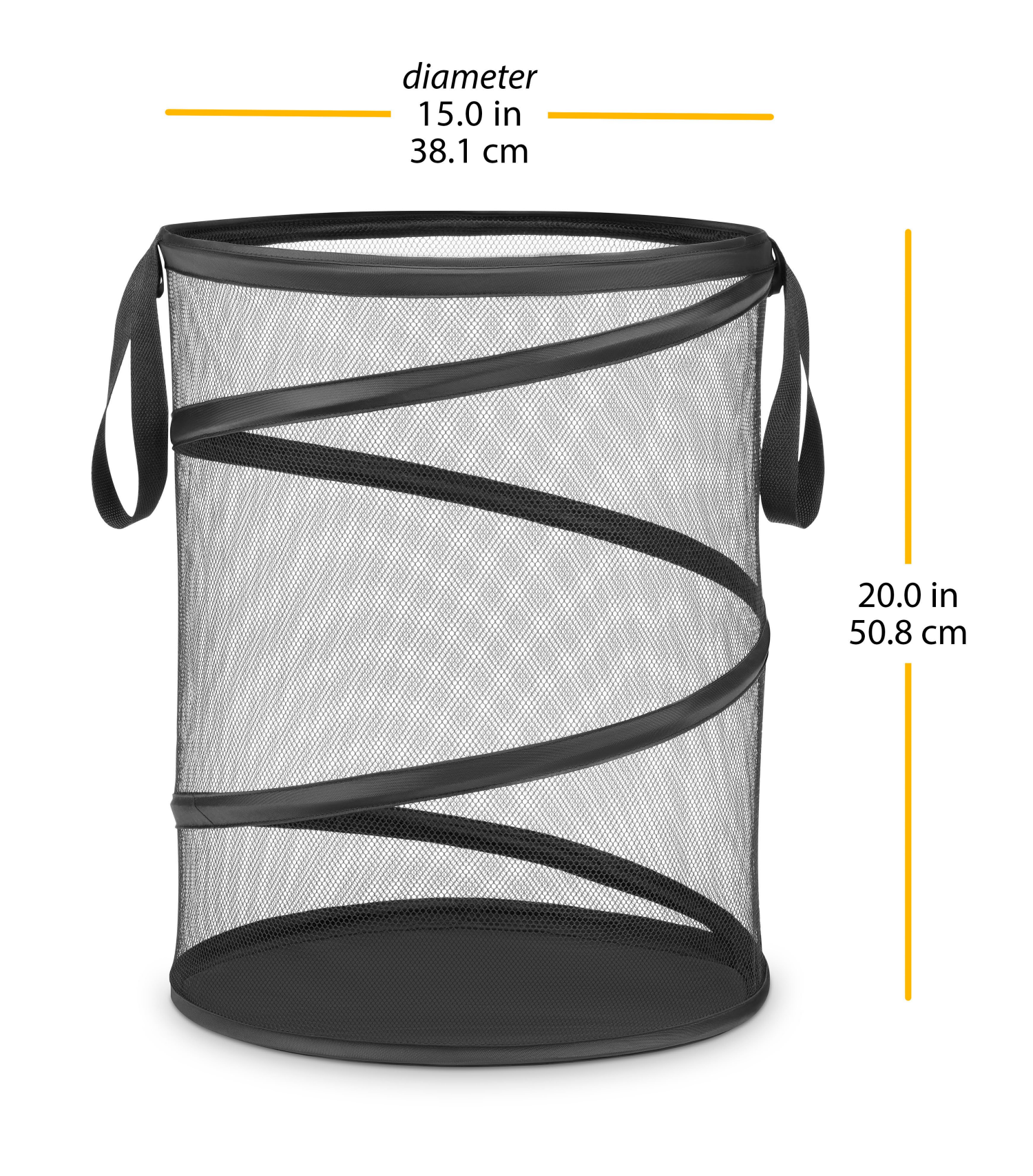 slide 3 of 4, Whitmor Collapsible Pop Up Hamper Black, 1 ct