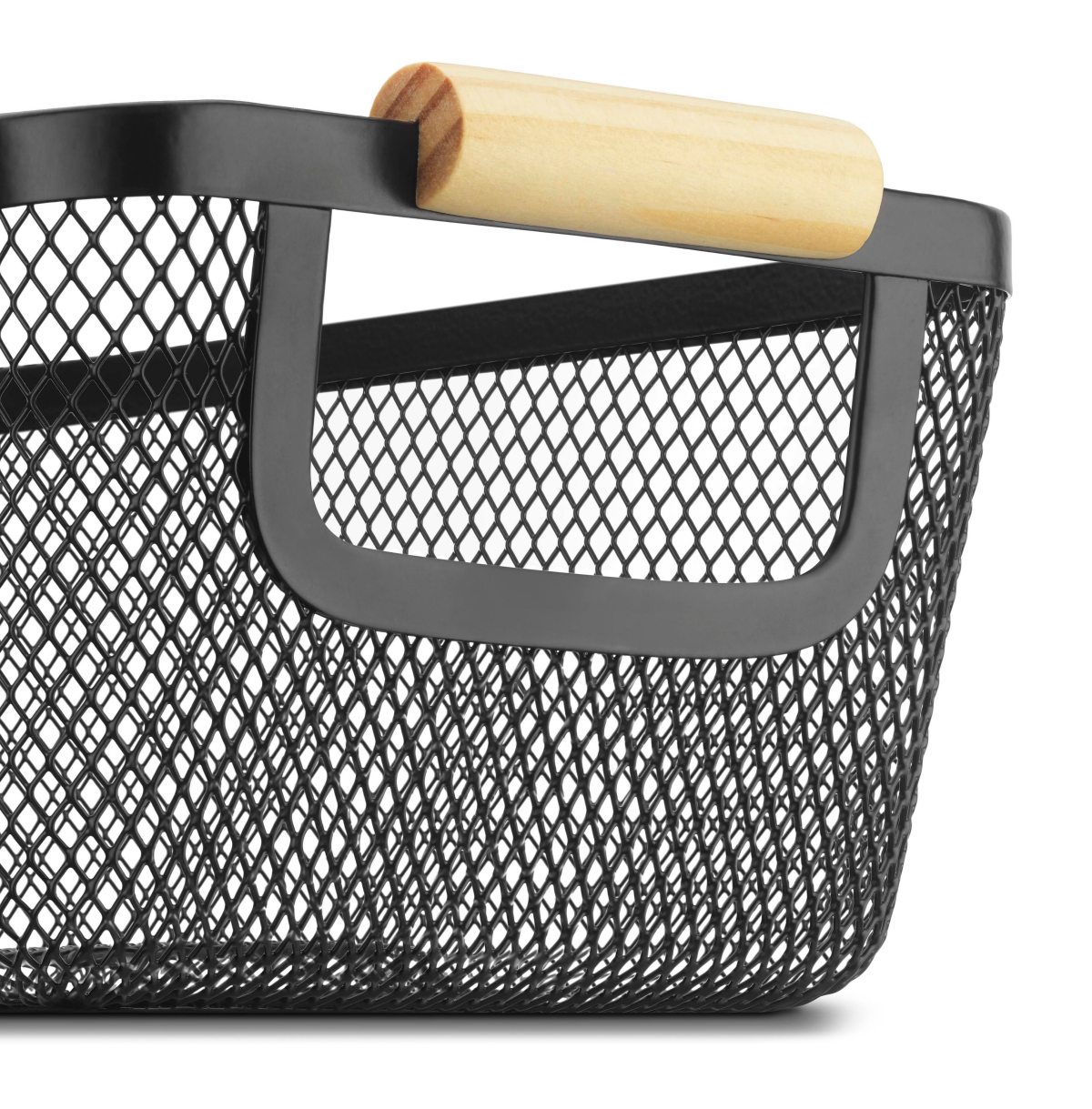 slide 2 of 4, Whitmor Metal Mesh Tote with Wood Handles Small 1 ea, 1 ct