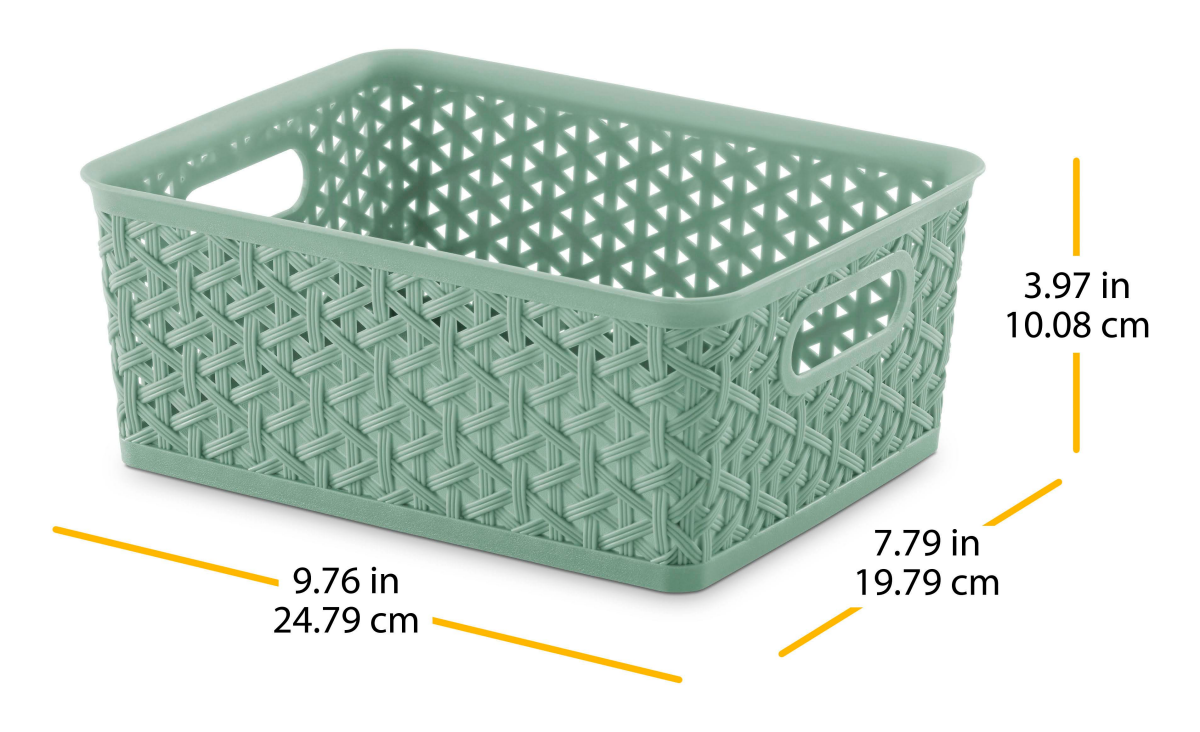 slide 3 of 4, Whitmor Resin Sm Strge Tote-S/3 Loden Frost, SM