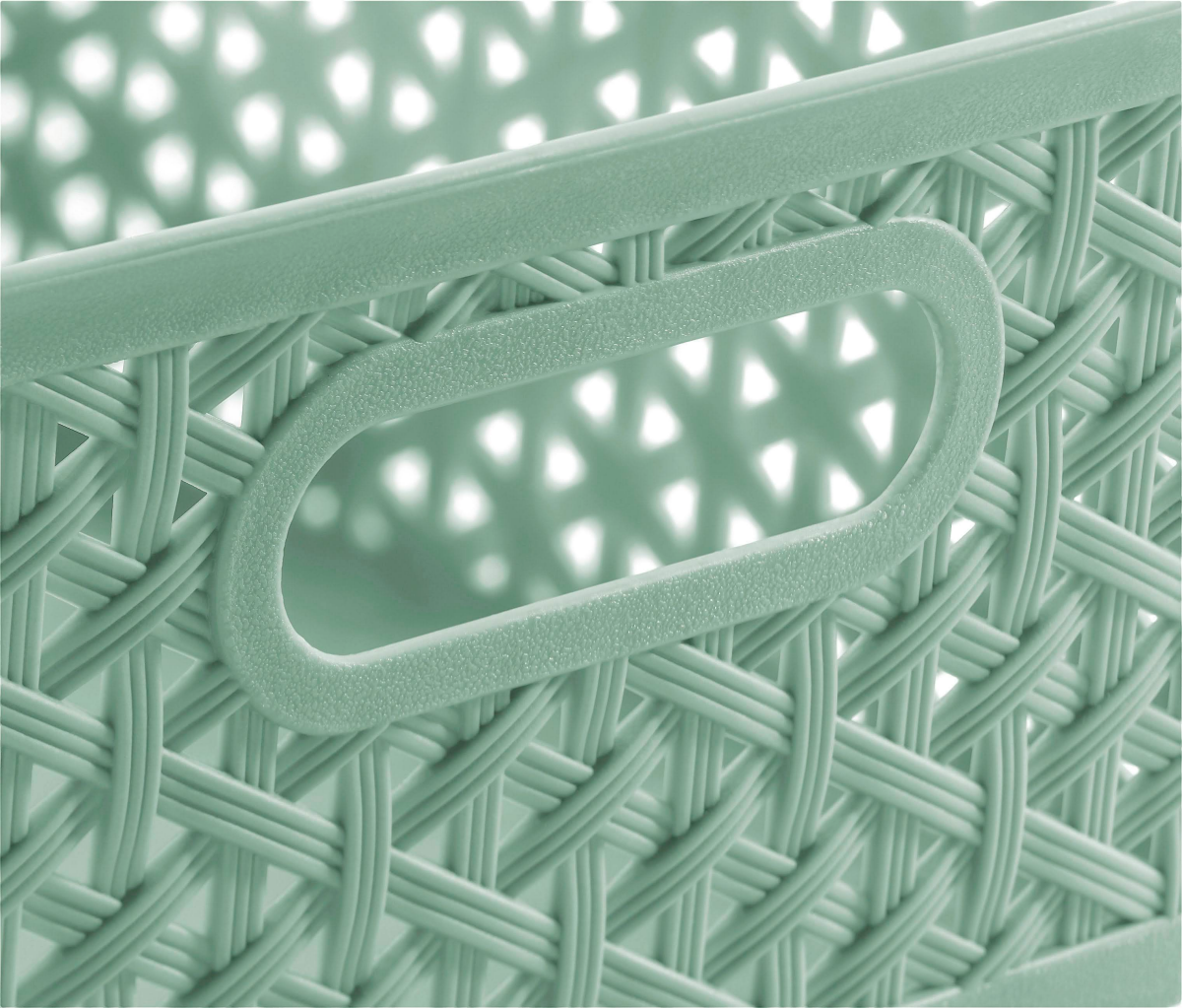 slide 4 of 4, Whitmor Resin Sm Strge Tote-S/3 Loden Frost, SM