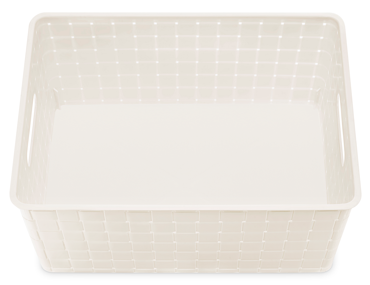 slide 4 of 4, Whitmor Large Woven Storage Basket Ivory, 1 ct