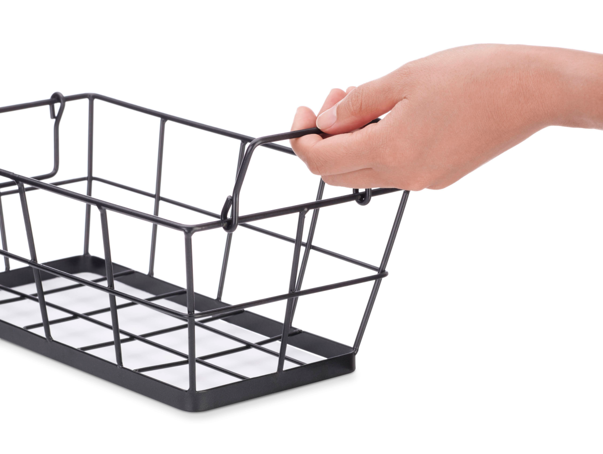 slide 4 of 4, Whitmor Wire Grid Small Tote with Flexible Handles, 1 ct