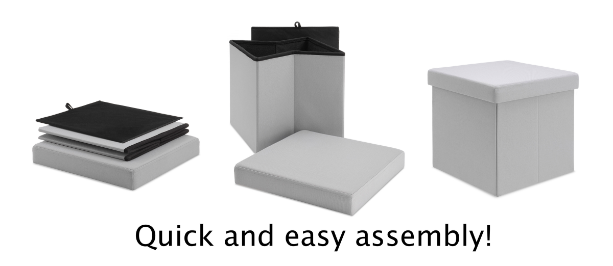 slide 3 of 4, Whitmor Collapsible Storage Ottoman Alloy, 1 ct