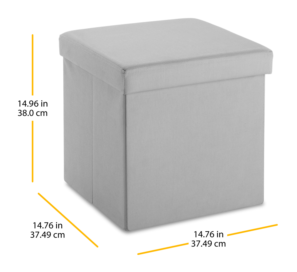 slide 4 of 4, Whitmor Collapsible Storage Ottoman Alloy, 1 ct