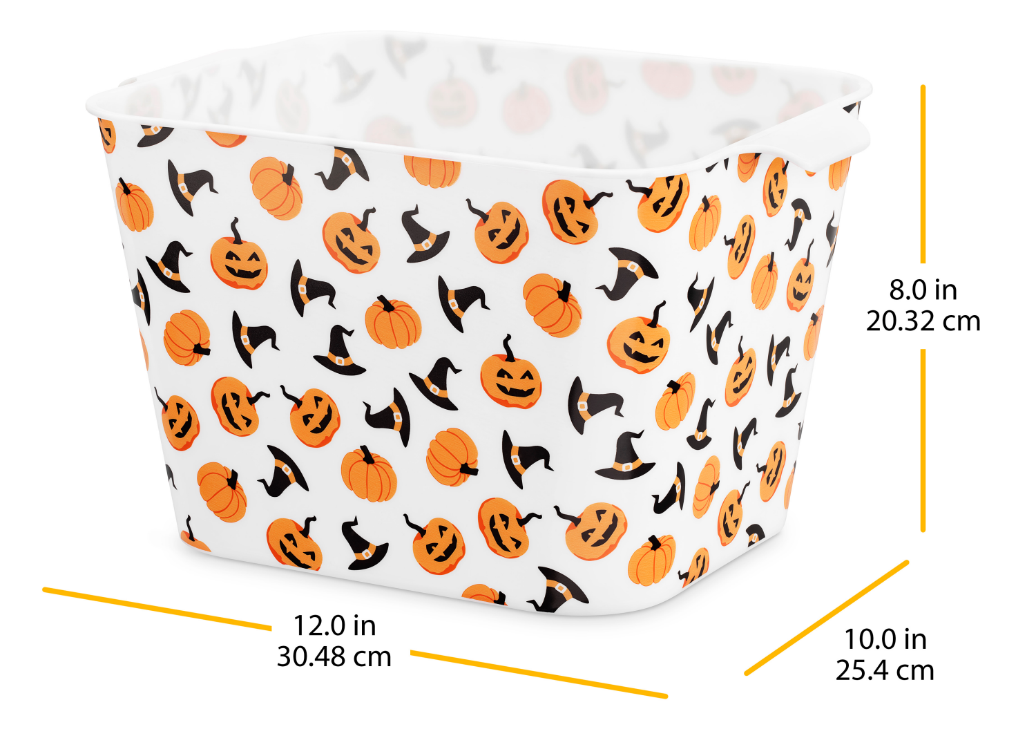 slide 2 of 3, Whitmor Small Graphic Tote-Pumpkins And Witch Hats, 1 ct