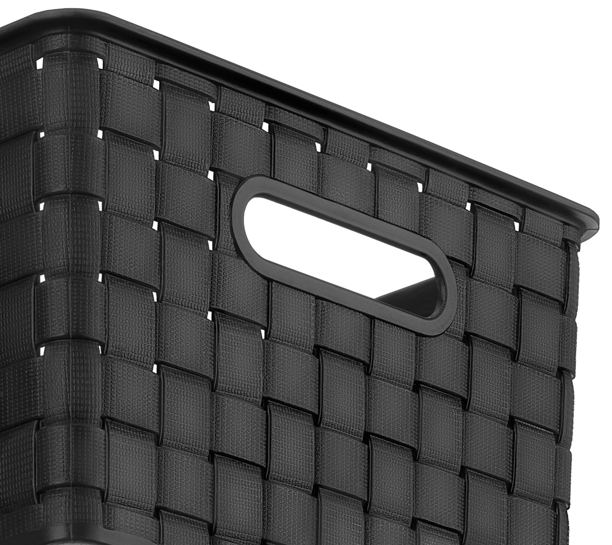 slide 2 of 4, Whitmor Small Woven Storage Basket Black, 1 ct