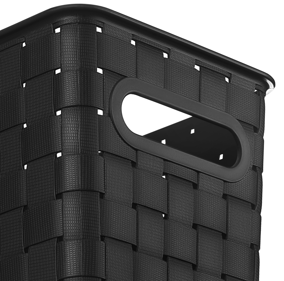 slide 4 of 4, Whitmor Medium Woven Storage Basket Black, 1 ct