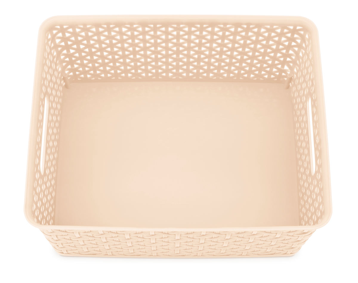 slide 4 of 4, Whitmor Resin Form Tote Medium Semolina, 1 ct