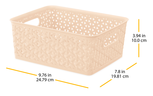 slide 5 of 13, WHITMOR RESIN FORM TOTES SMALL S/3 SEMOLINA, 1 ct