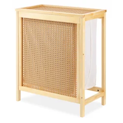 Whitmor Cane Natural Hamper with Lid