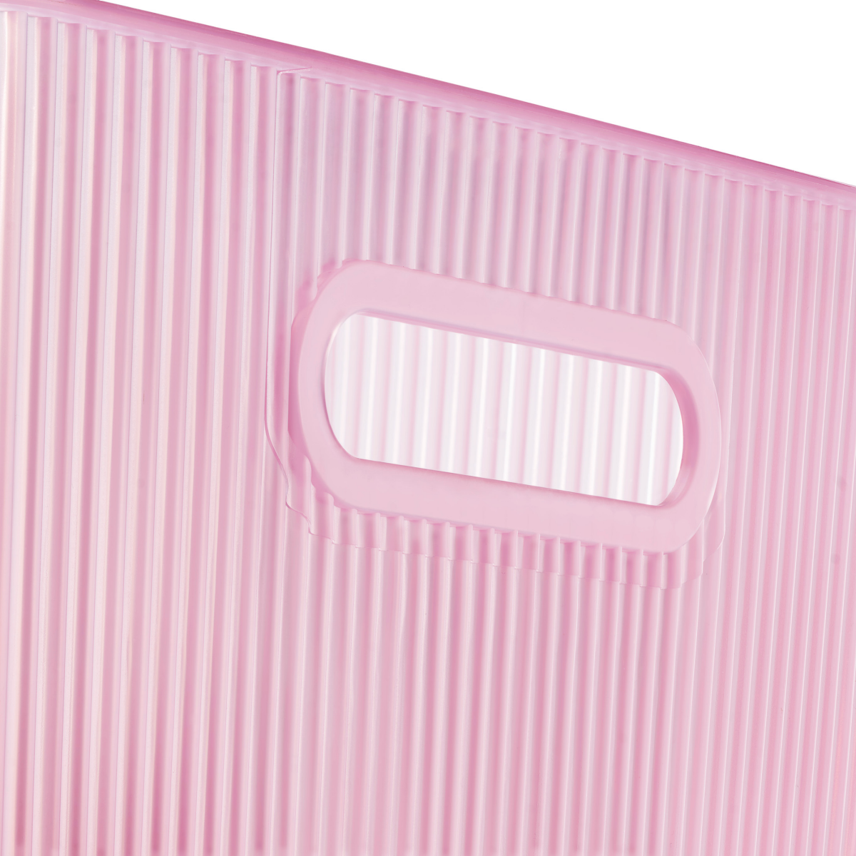 slide 3 of 4, Whitmor Resin Ribbed Large Tote Lilac, 1 ct